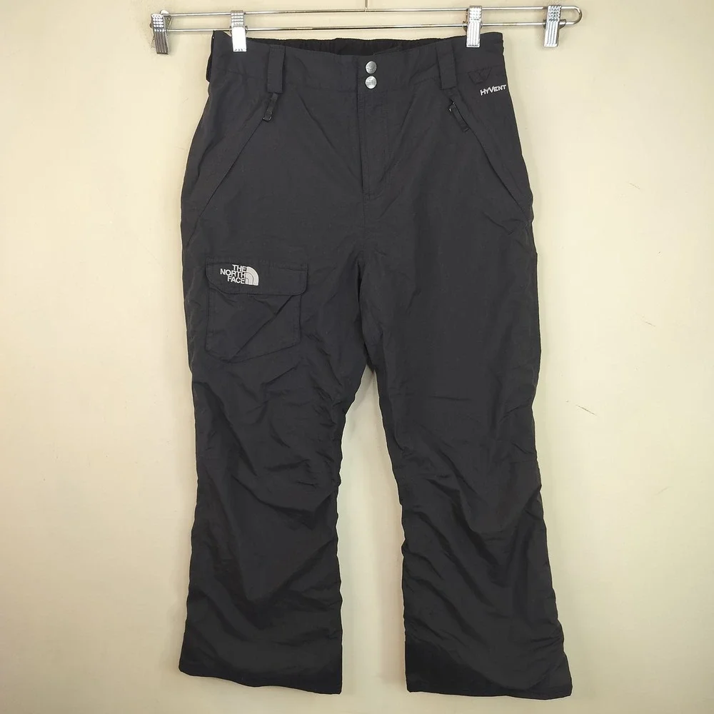 The North Face Hyvent Snow Pants Girls XL 18 Waterproof Winter Black